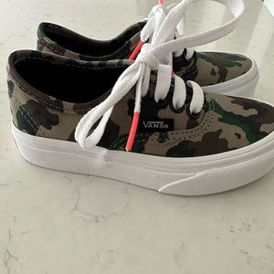 Vans Kids Authentic Shoe - Army Pattern 10.5 (never worn, like new)